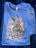 Pray For America Short- Sleeve Shirt